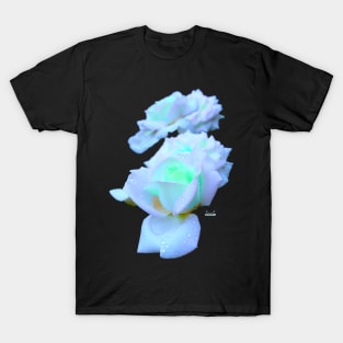 Fluorescent Blue Roses T-Shirt